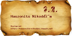 Haszonits Nikodém névjegykártya